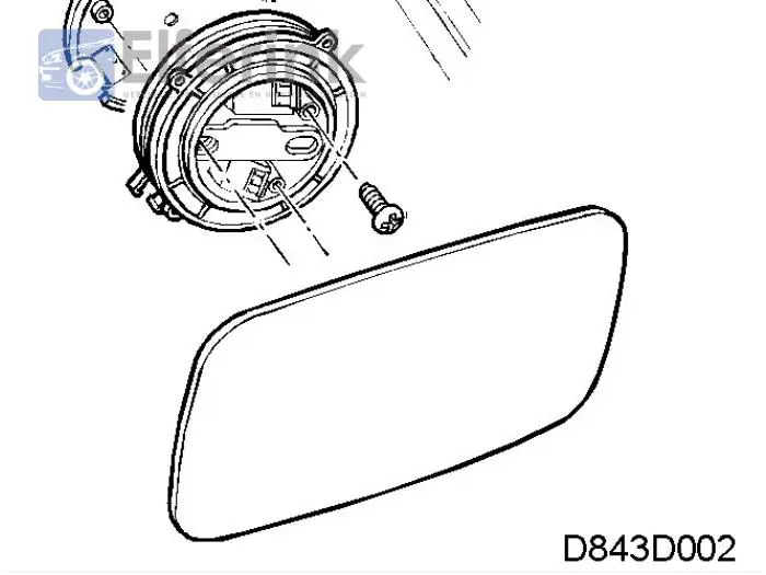 Spiegelglas links Saab 900